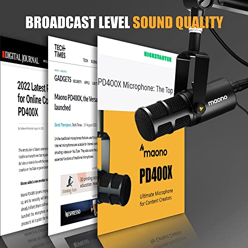 Dynamic USB/XLR Podcast Microphone for Broadcasting, Recording, Streaming & Gaming
