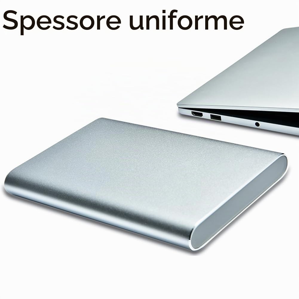 Hard disk portatile USB 3.0 Hard disk esterno ad alta velocità USB 3.0 1TB di archiviazione Disco rigido portatile per PC desktop portatile argento
