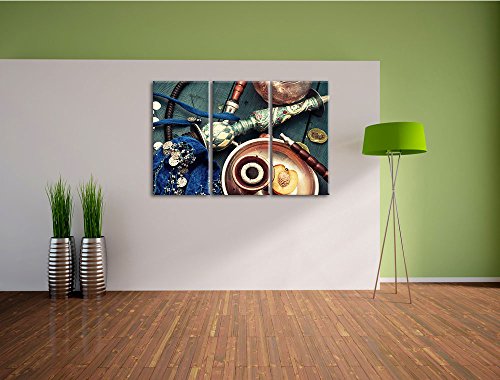 Orientalische Shisha Aprikose 3-Teiler Leinwandbild 120x80 Bild auf Leinwand, XXL riesige Bilder fertig gerahmt mit… – Bild 5