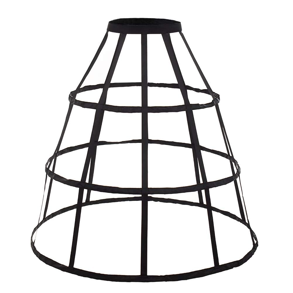 GRACEART Lolita 3 Hoops Skirt Petticoat Pannier Cage Skirt Bridal Slips Black