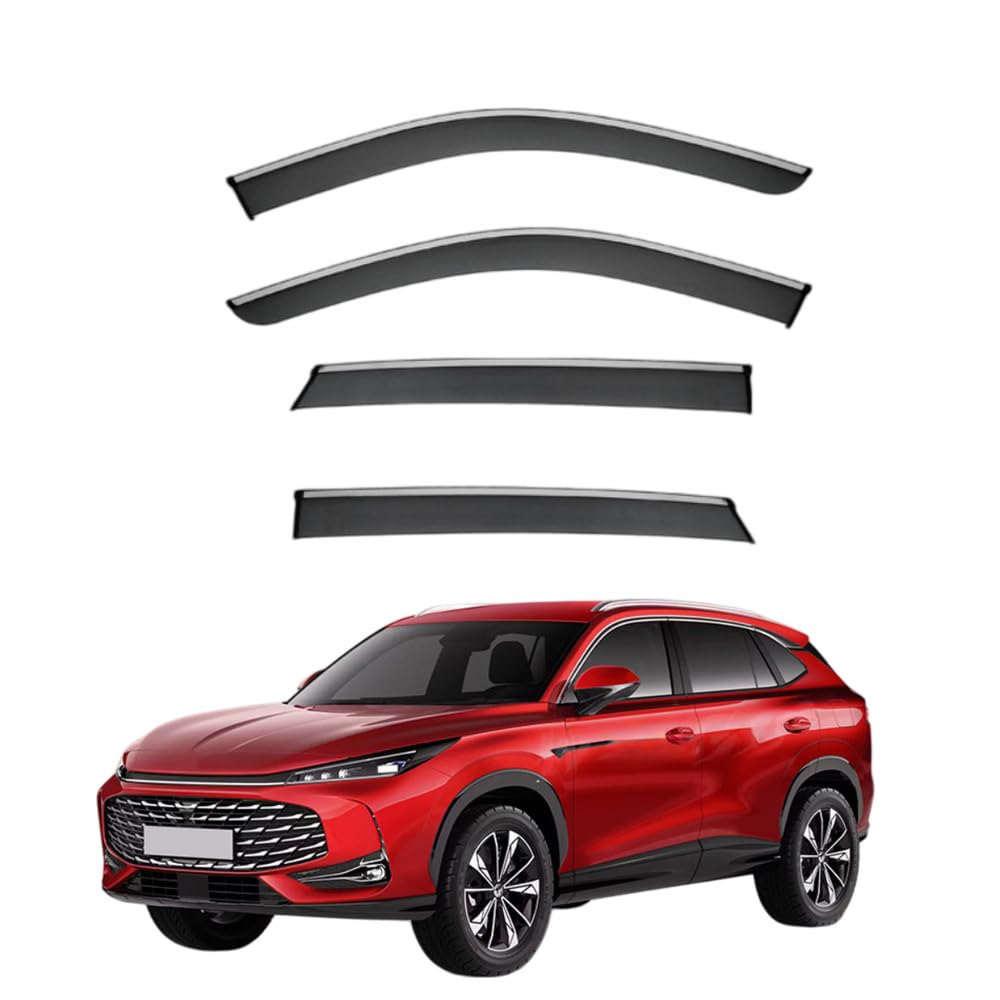 Qoemrhelt 4Pcs 4Pc Set In-Channel Wind Deflectors, For Mg Hs 2025-2026 Window Visors Rain Guards Vent Visors Rain & Sun Protection,Car Accessories,