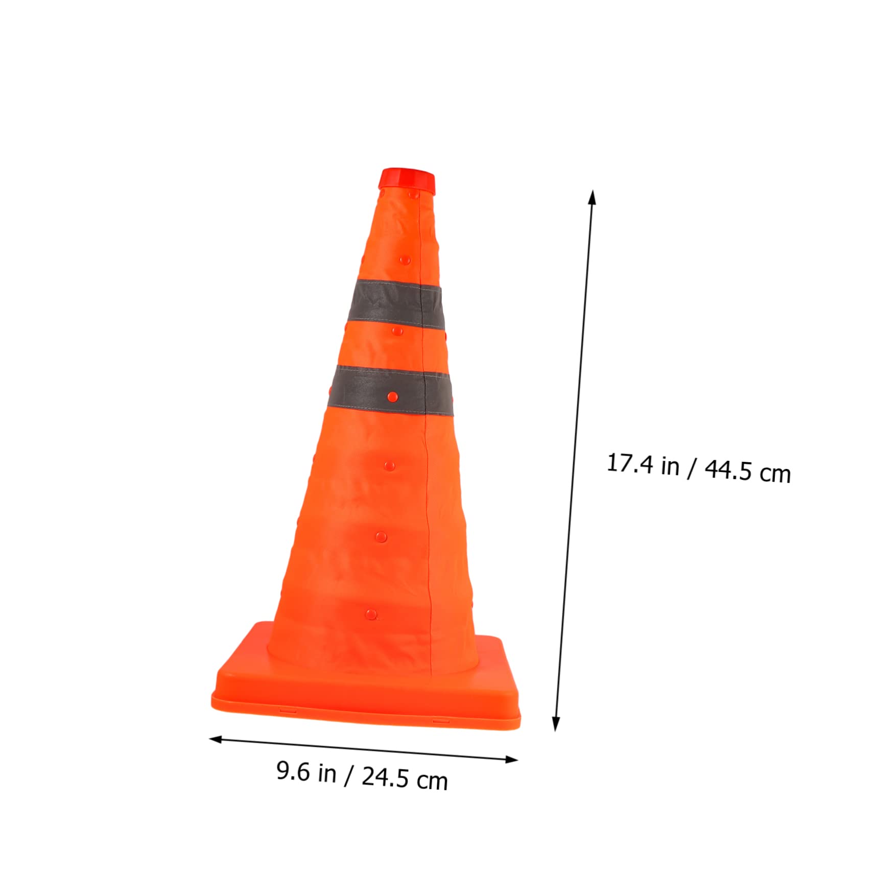 TOYANDONA Mini Conos Deportivos de Tráfico 45cm, PP Naranja Reutilizables