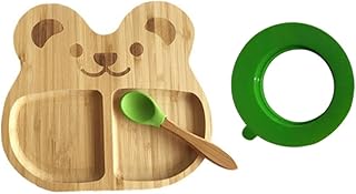 Hohopeti 1 Conjunto De Pratos De Bambu Bandeja De Serviço De Bambu Bandeja De Servir Comida Pratos De Bebê Conjunto Prato De Jantar Crianças Placa De Alimentação Infantil Placa De