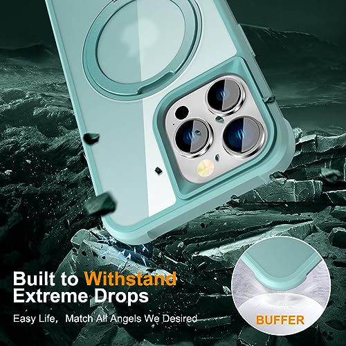 Image of Compatible with iPhone 13 Pro Case with Stand 6.1 inch,Green