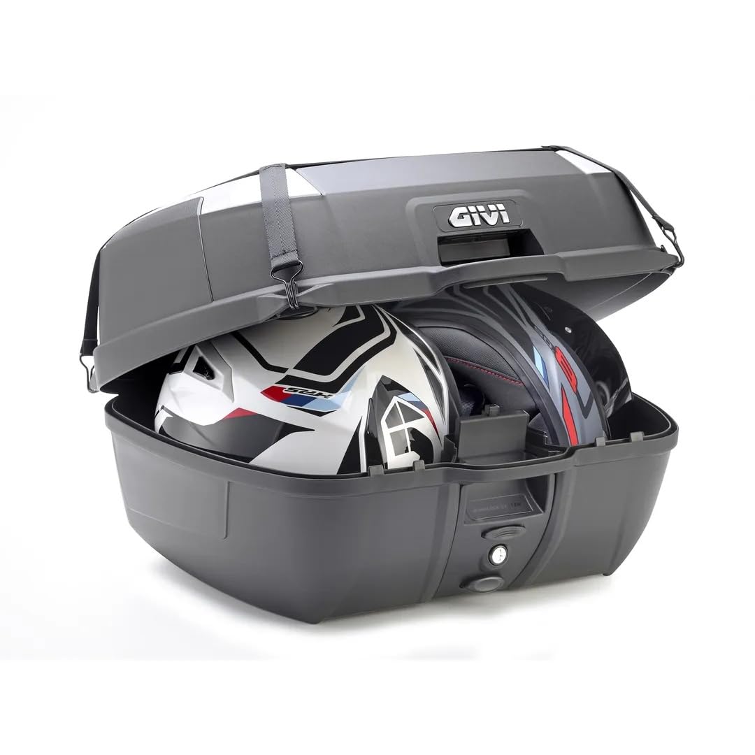 Maleta para moto Baúl B45 B45+ Top Case, 45 litros, placa universal Monolock con respaldo incluido
