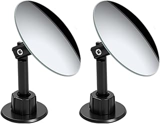 Blind Spot Mirror - 2.5" Wide Angle View | ABS & Glass Adjustable Convex Side Mirror, Hydrophobic Water Assistance for Trucks SUVs Cars Outdoor Parking Safety Rear View Reverse 2 Pack