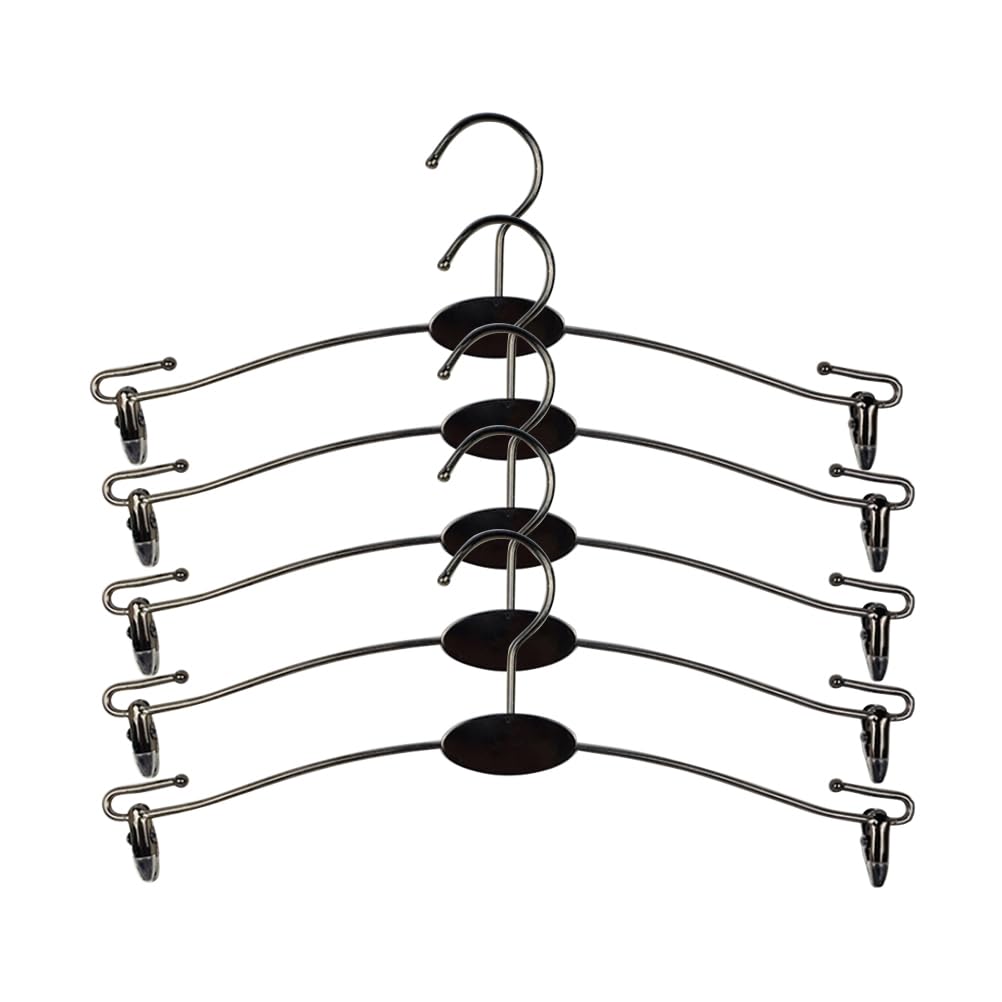ABOOFAN Chrome-Plated Underwear Hangers 10pcs Metal Hangers Non-Slip Suit Rack Space-Saving for Shop and Apartments