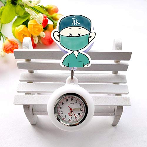 Preisvergleich Produktbild Cxypeng Uhren,Krankenschwester FOB-Uhr,Karikatursilikon-Teleskopkran... hängender Uhrdoktortischstudententisch-Anästhe... Damen Herren Unisex
