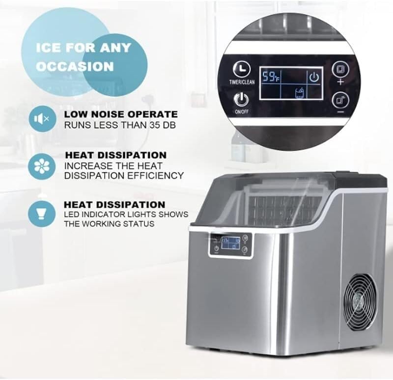 Fabricadora de hielo de mesa automática cubos cuadrados miniatura 2