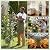 Lancisism 100% Metal Trellis for Climbing Plants Outdoor - Garden Metal Obelisk Trellis Vertical Plant Support for Climbing Vines & Flowers - Sturdy Steel Arch Trellis for Potted Plants Indoor Green