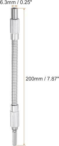 Miniatura 2 de uxcell 2pcs 14 "vástago hexagonal flexible extensión eje 7.874 in puntas de destornillador suaves
