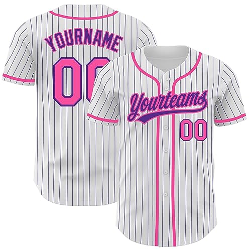 Custom Pinstripe Baseball Jersey Women Men Youth Kids Boys, Personalized Baseball Shirt Softball Jersey Team Name Number Logo miniatura 1