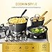 GRANITESTONE 14 Pc Induction Cookware Sets, Kitchen Pots and Pans Set Non Stick, Kitchen Cookware Sets, Nonstick Cookware Set, Non Stick Pots and Pan Set, Hard Anodized, Oven and Dishwasher Safe