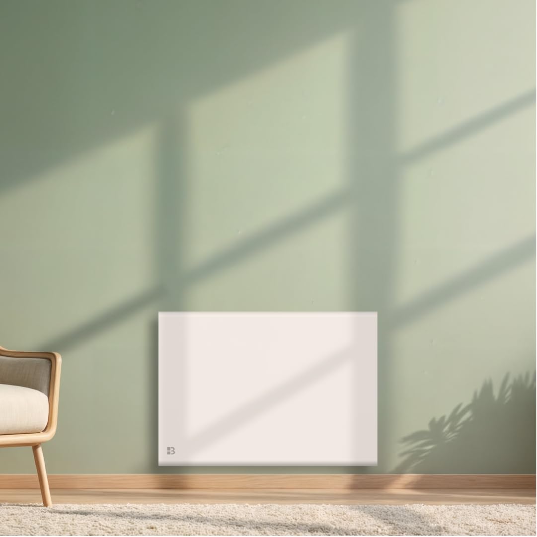 BESTHERM - Radiador eléctrico fijo de inercia seca hierro fundido+película 1000W Bestherm NEMESIS horizontal blanco