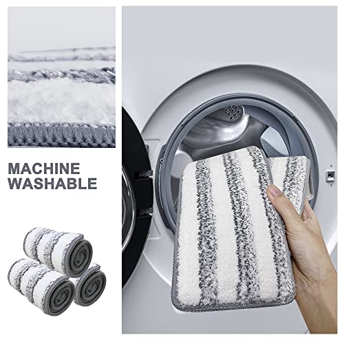 Purple Mop And Bucket Set Squeeze Flat Floor, Stainless Steel Handle Adjustable, 4 Washable Reusable Microfiber Mop Pads, Professional Commercial Floor Cleaner Bucket Mops For Floor Cleaning #TOP5