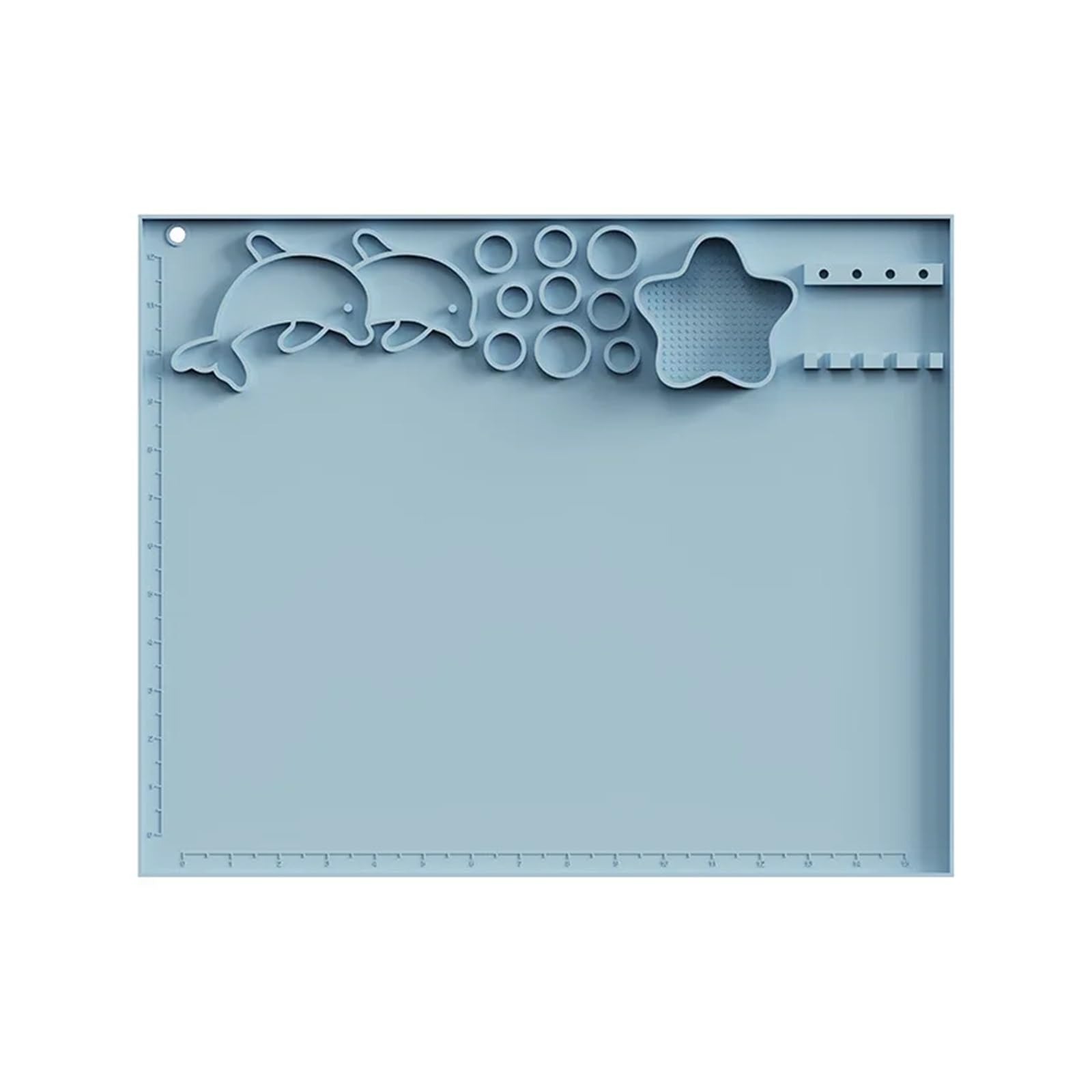 Sdiuakbv Blue Silicone Painting Mat Silicone Painting Mat Anti Slip Color Palette Diy Hand Washed For Drawing