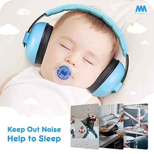 Image of mumba Baby Ear Protection Noise Cancelling Headphones for Babies and Toddlers Baby Earmuffs - Ages 3-24+ Months