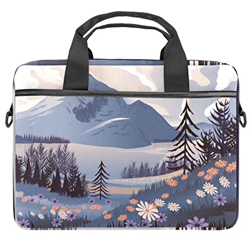 Sacoche bandoulière 13.3 pouces motif paysage multicolore unique