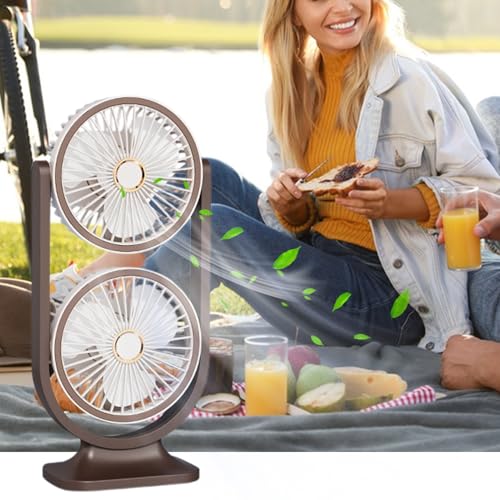 Ventilateur de bureau portable et silencieux à double flux USB - 4