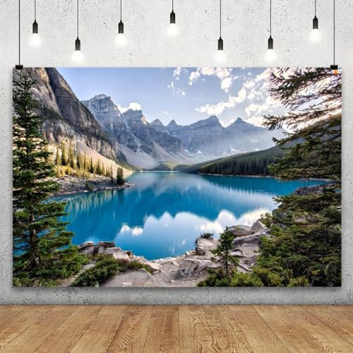 Fondo Fotográfico YongFoto Canadian Moraine Lake 5x3ft miniatura 2
