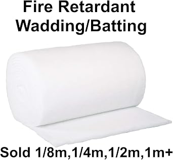 celloexpress Fire Retardant Polyester Wadding/Batting for Quilting, Upholstery, Sewing, and Padding (2oz Fire Retardant, 1m - 100cm x 136cm)
