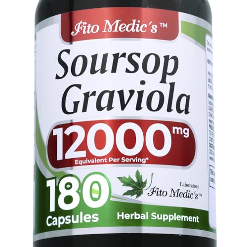 FITO MEDICS Lab | Soursop Supplement | Graviola | 180 Capsules | Soursop Graviola Caps