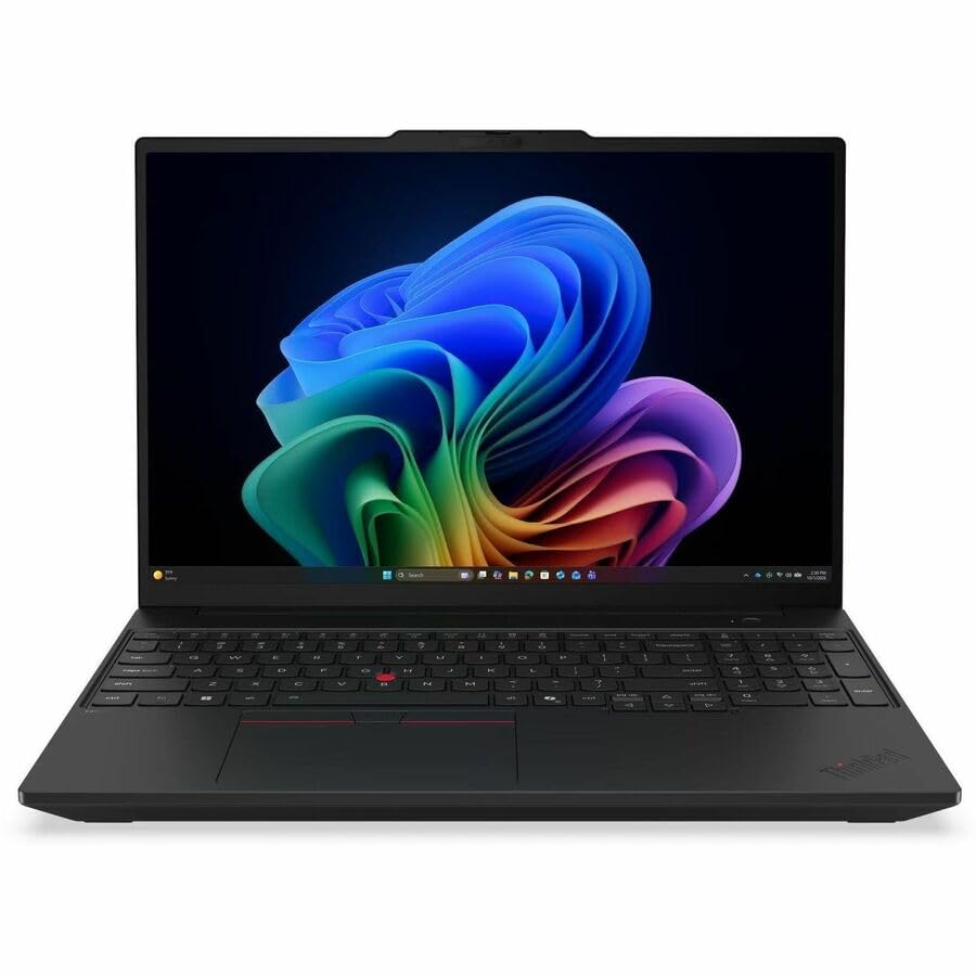 Image of Lenovo ThinkPad T16 Gen 5 21WX0005US 16 inch Touchscreen Copilot+ PC Notebook - WUXGA - 60 Hz - AMD Ryzen AI 7 PRO Ryzen AI PRO 400 450-32 GB - 512 GB SSD - English Keyboard - Black - AMD Chip - 1920 x