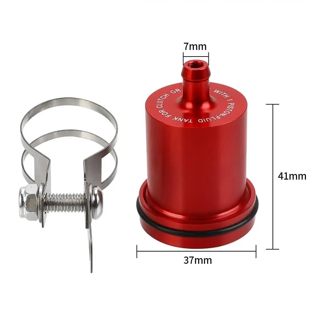Porta Olio Freni Per Moto - Serbatoio Universale In Alluminio CNC, Colore Rosso - Foto 10