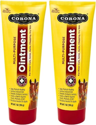 Corona Ointment for Horses | Lanolin-Based Formula Helps Sooth Irritation | 7 Ounces | Pack of 2
