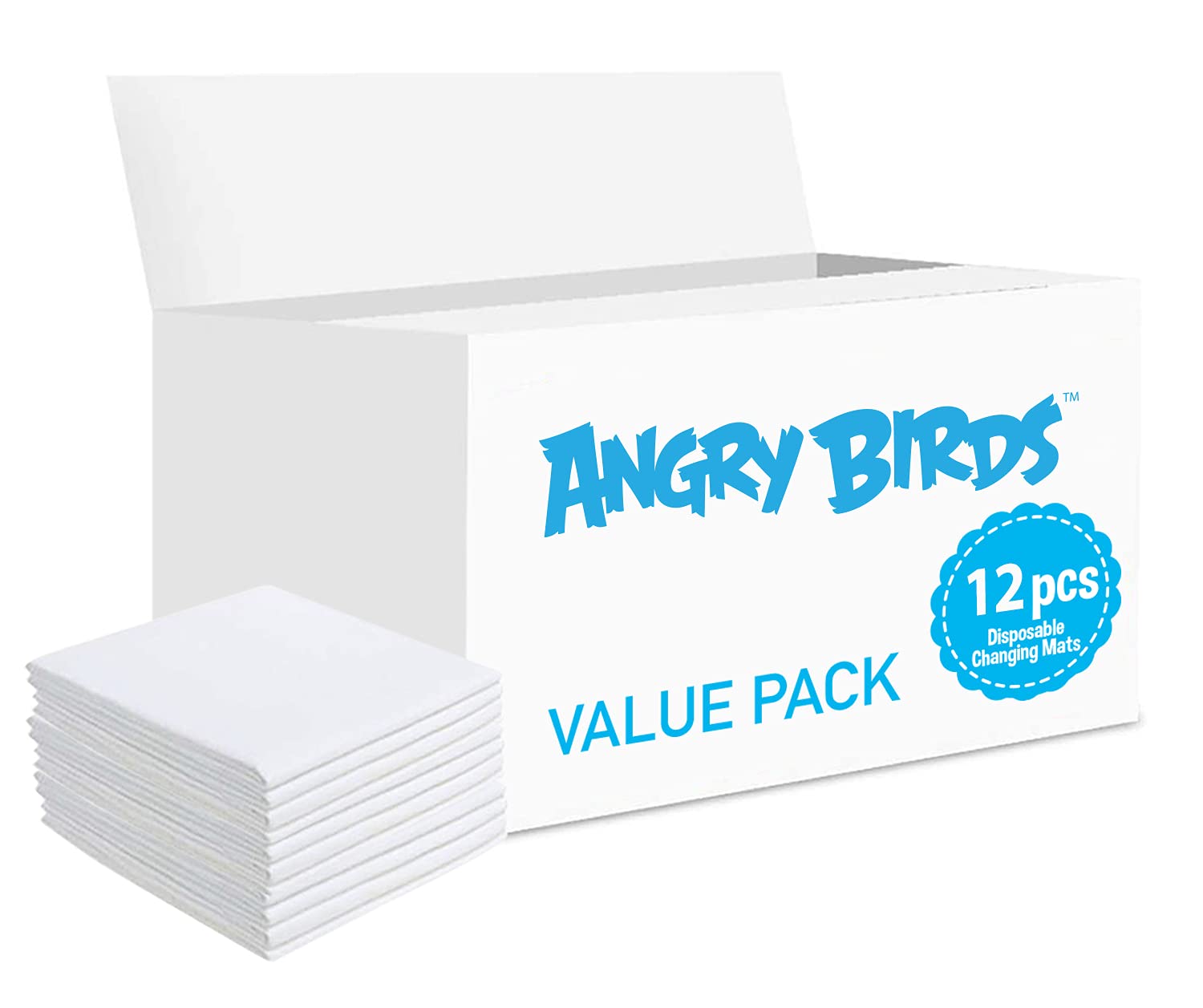 Angry Birds Disposable Changing Mats, 12 Counts, Baby Diaper Mat, Changing Pad, Nappy Pad, Pet Training Pad