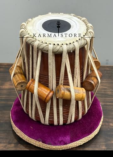 karma store Handcrafted Wooden Tabla Drum (Dayan) Indian Classical Percussion Instrument with Tuning Blocks