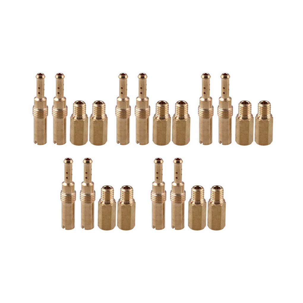 20PCS / Compatible del Set de PWK PE CVK Carburador Jets Principales w/Lenta piloto de la Motocicleta Jets Carb Jet aleación de Aluminio latón