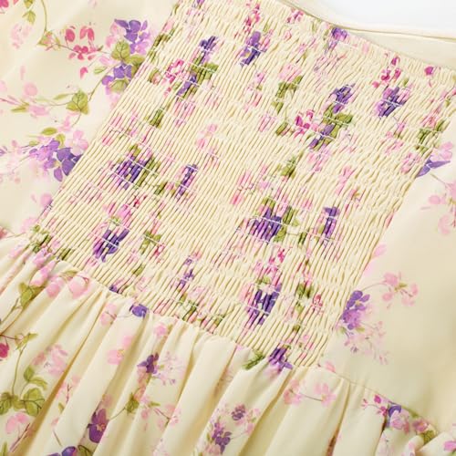 Image of GRACE KARIN 2026 Women's Summer Floral Wedding Guest Dress,Beach Flowy A Line Maxi Off Shoulder Bridesmaid Dresses