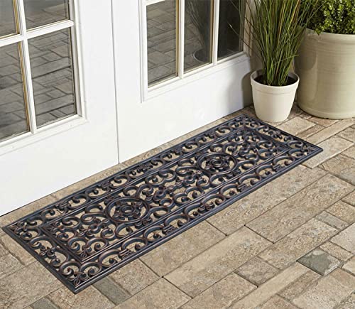 A1Hc Outdoor Floor Mat, Natural Rubber, 18"X48”, Ideal For Outside Entryway,Scrapes Shoes Clean Of Dirt & Grime,Heavy Duty Door Mat For Indoor Outdoor,Rug Mats For Entry,Patio, Busy Areas #TOP6