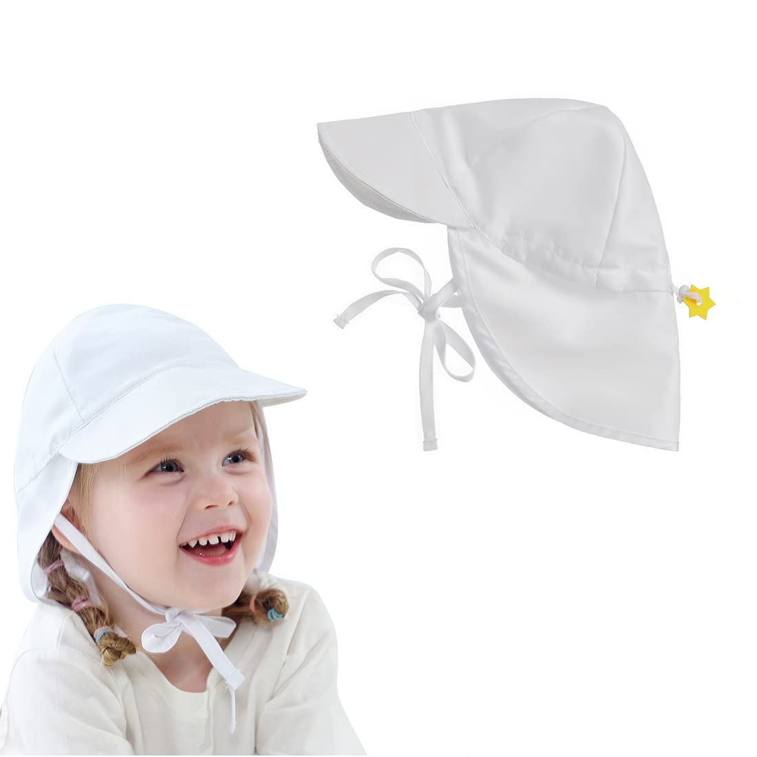 PLABBDPL PLABBDPL Sombrero de Sol Ajustable para niños y bebés con Visera y protección en la Nuca, protección UV