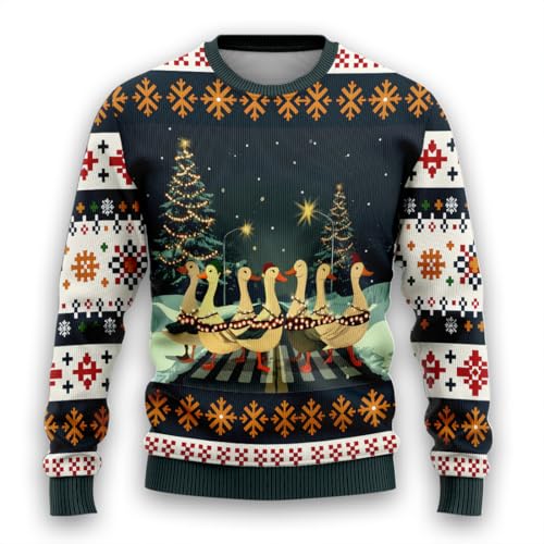 Sports Ugly Christmas Sweatshirt for Women, 3D Santa Sweater Mens Funny Xmas Shirts (HN-SW07)