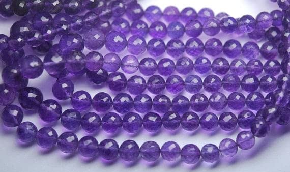 Perles améthyste naturelle 7-8mm pour créer vos bijoux bien-être au quotidien