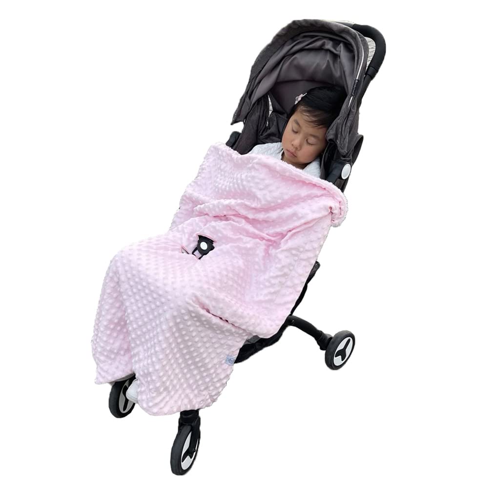 Funlife Anti-Kicking Height Adjustable Special Designed Stroller Blanket can Use for Sunshade, Ultra Soft Fleece Breathable 4 Season Nursery Bedding Throw Blanket for Infant Toddler,Size:30"*40"