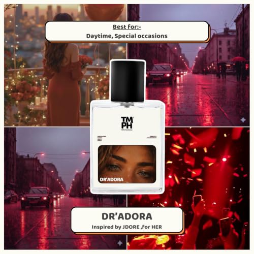 Image of TMPerfumehouse DR'Adora EDP for Women | Floral, Fruity & Long Lasting Perfume Spray | Citrusy, Woody & Freshspicy Fragrance | Luxury Gift for Her | TMPH | 50ml