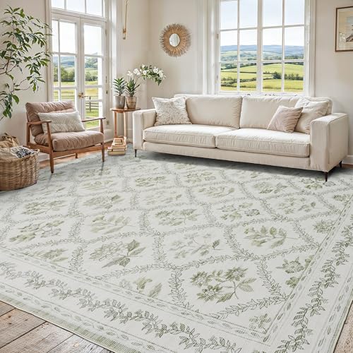 Sage Green Rugs for Bedroom 6x9 Area Rug for Living...