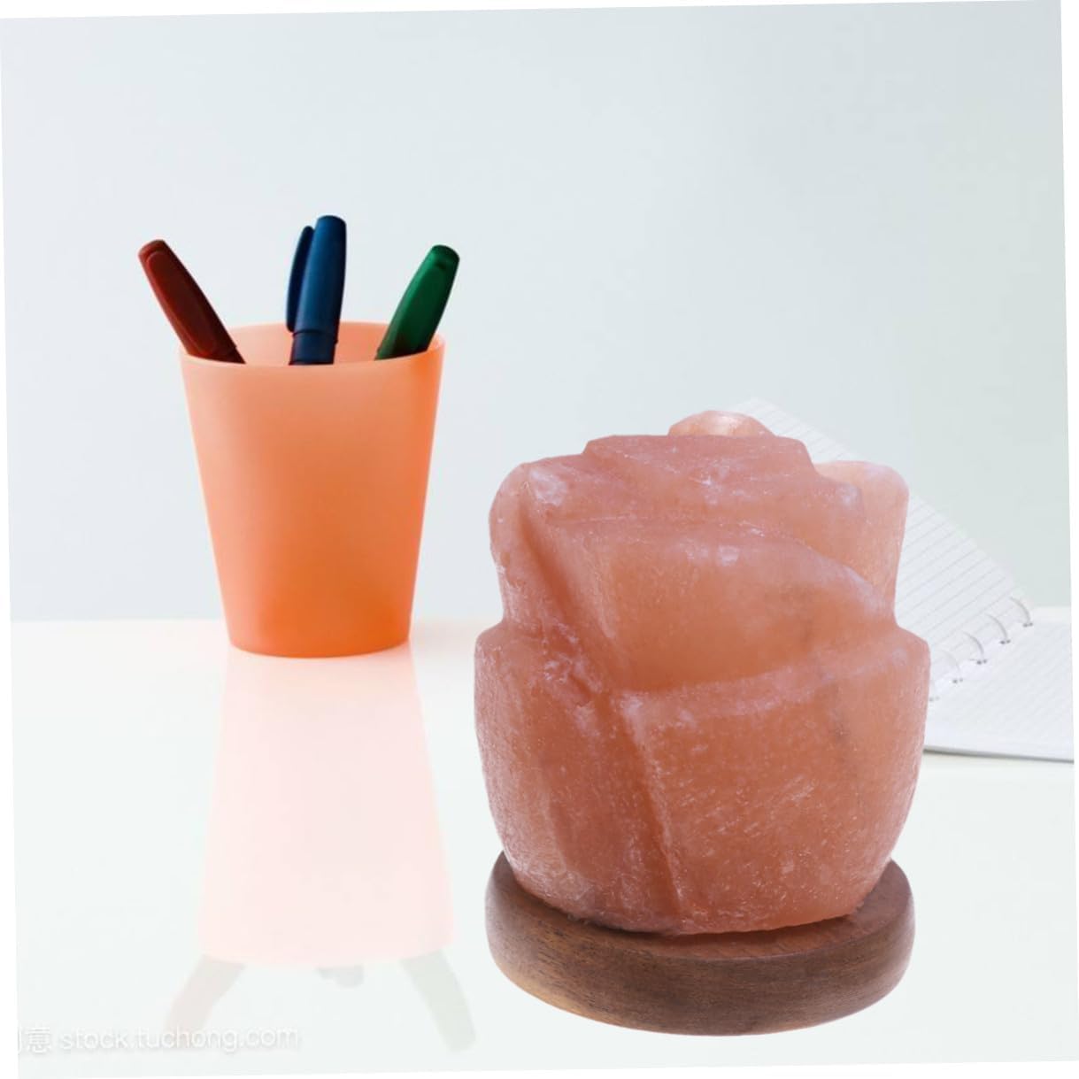 SAFIGLE USB Crystal Himalayan Rock Light Mini Night Light Color Changing Lotus Desktop Table Lamp for Home Office Ambient Lighting