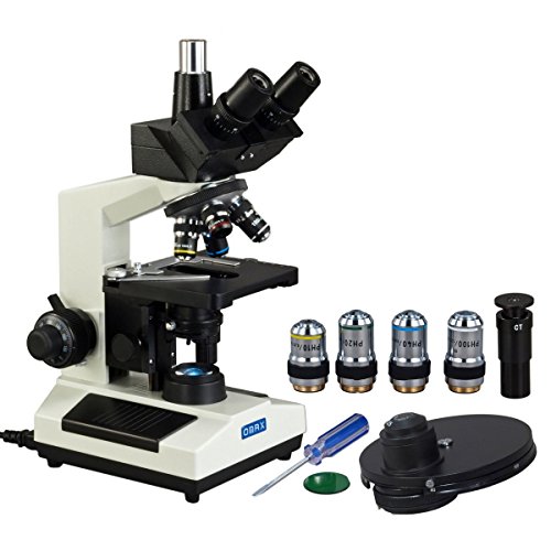 Omax M837ZL-PHB3 40X-2500X Led Trinocular Compound Microscope With Phase Contrast Kit cover