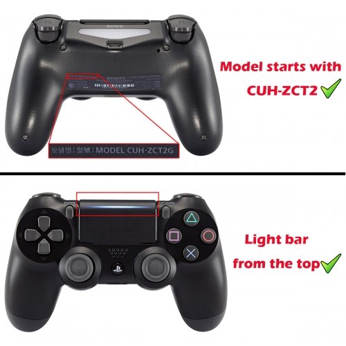 Chrome Gold PS4 Controller Button Kit Repair Mod Thumbsticks (Metal), Dpad, Start/Share, PS, R1/R2/L1/R2 Buttons Playstation 4 Dualshock 4 Fits JDM-040 JDM-050 JDM-055 JDS-040 Pro/Slim CUH-ZCT2