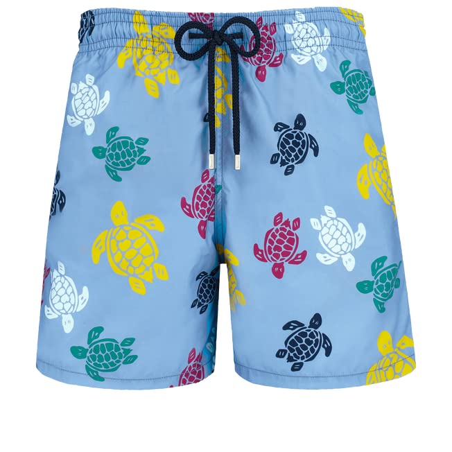 Men Classic Swim Short in Ronde Des Tortues Multicolore