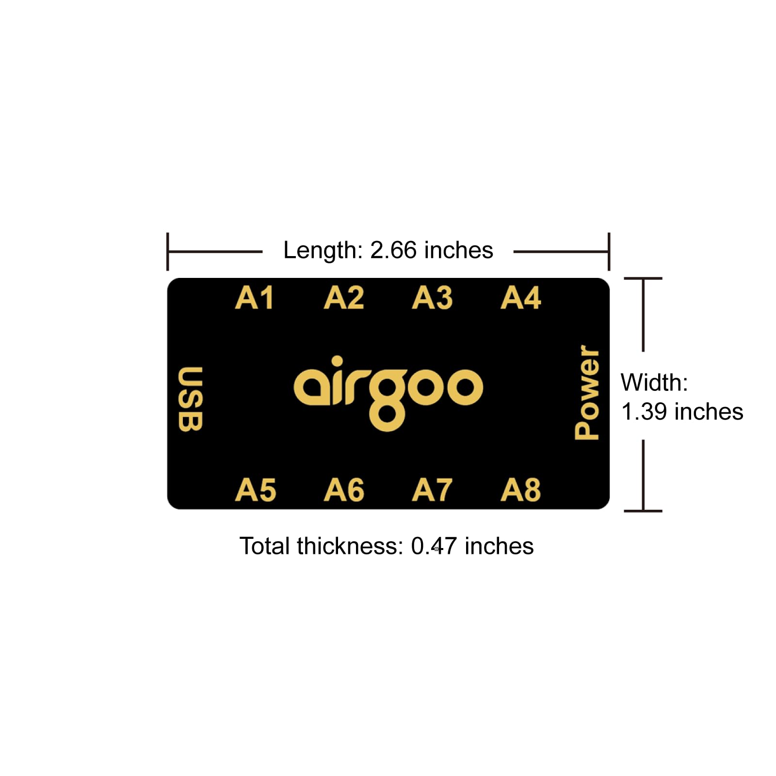 airgoo Magnetic 8-Port ARGB Controller, Compact SATA Powered ARGB PC Lighting Hub, Easy Install for Mini & Mid-Tower Cases, Compatible with SignalRGB & OpenRGB, AG-DRGB08 - 3