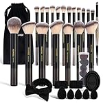 MAANGE Makeup Brushes 30 Pcs Makeup Kit, Multi-functional Makeup Tool Set with 20 Pcs Makeup Brush Foundation Brush Make up Brushes Set with Bag,Black