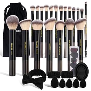 MAANGE Makeup Brushes 30 Pcs Makeup Kit, Multi-functional Makeup Tool Set with 20 Pcs Makeup Brush Foundation Brush Make up Brushes Set with Bag,Black