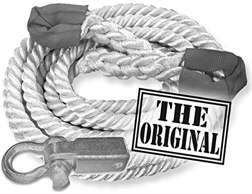 The Original Aussie Snatch Rope - 1 inch X 30 ft with Receiver Shackle Bracket (4X4 Vehicle Recovery)
