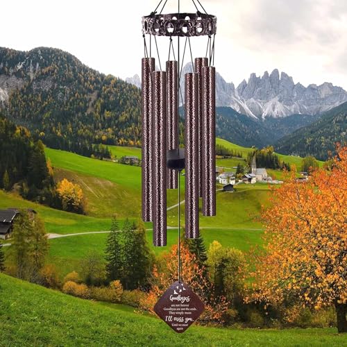 Image of ASTARIN Personalized Memorial Wind Chimes, Customized Wind Chime for Loss of Loved One /Mother /Father, Wind Chimes for Outside Garden Decoration, Sympathy Gifts for Women /Man