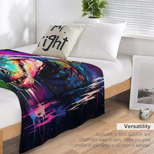 Couverture crocodile lavable machine pour réchauffer les soirées fraîches - 6